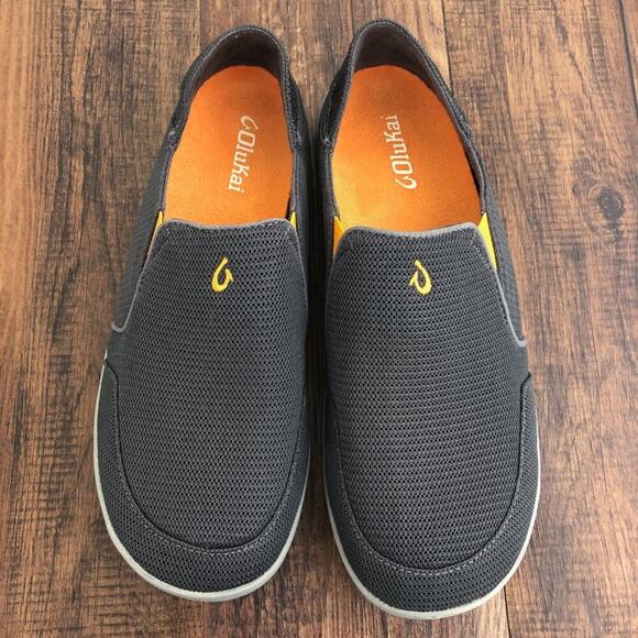 Olukai Nohea Mesh Slip On Shoes ** Size 9 & 10 (different sizes) ** Gray Orange - Picture 5 of 15
